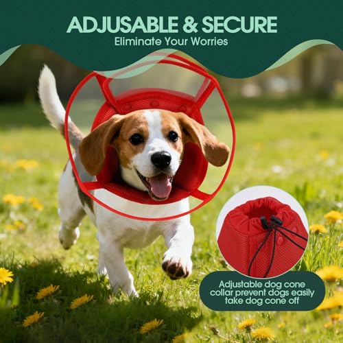 Image of Kuoser Dog Cone Collar After Surgery, Soft Cone for Dogs to Stop Licking, M