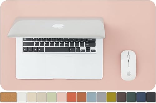 Tapete de escritorio grande de corcho natural y cuero, tapete de escritorio ecológico, protector de escritorio de doble cara, tapete de teclado