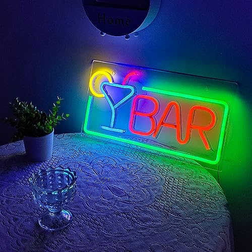Image of Bar LED Neon Light Sign USB Operated with Switch for Home Business Storefront Window Glass Door Shop Bar Pubs Hotel Club Bistro Party (Red BAR)