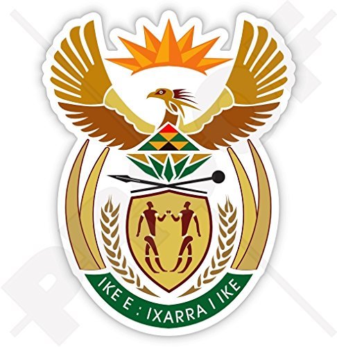 SOUTH AFRICA Coat of Arms, S.AFRICAN National Emblem RSA 90mm (3.5") Bumper Vinyl Sticker, Decal