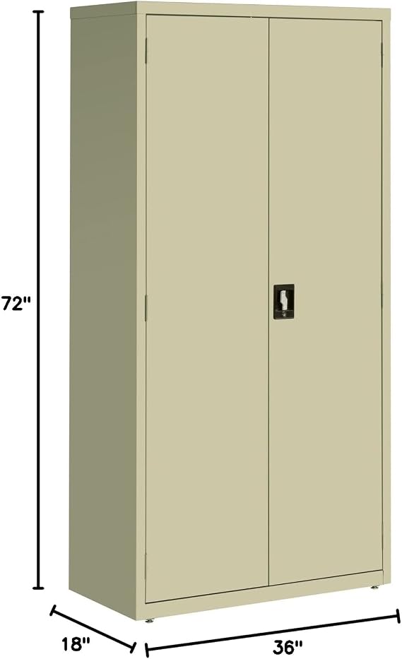 Lorell LLR41307 Fortress Series Storage Cabinets, Putty