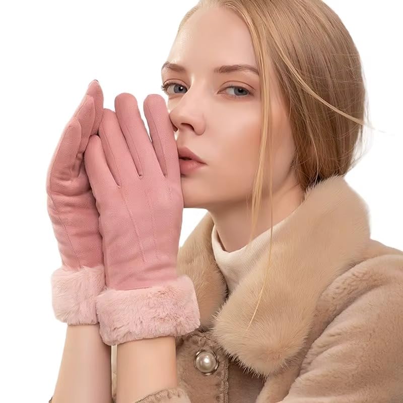 Winter Gloves for Women Touch Screen Gloves Cold Weather Warm Fleece Lined Gloves-image-0