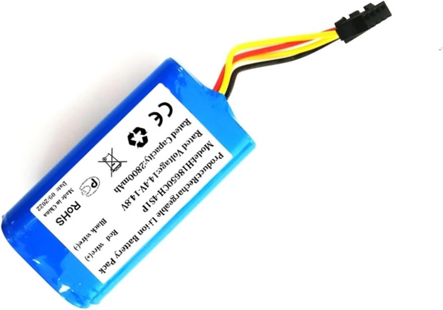 14.4V 3400mAh/2800mAh Battery N763-007 4INR19/66, Compatible For Kitfort, KT-5113 Robotic Vacuum Cleaner(2800mAh Battery)