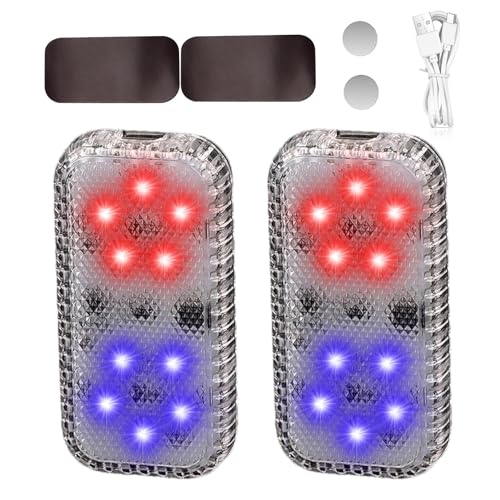 Luz intermitente para puerta de coche, luces de advertencia para puerta de coche - Lámpara de señal anticolisión para puerta de coche magnética de Color de 2 piezas | Piezas de iluminación automotriz