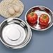 Zerdyne 4-Pack Small Stainless Steel Dinner Plate, Round Plates, 7.6 INCH