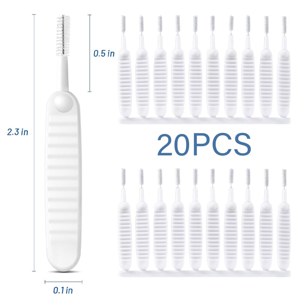 Hodaqe Polypropylene Handle Shower Head Cleaning Brush for Small Hole,Multifunctional Shower Head Cleaner Tool Anti Showerhead Cleaning Brushes Picks for Household Bathroom (20 Pcs) - Image 7 thumbnail