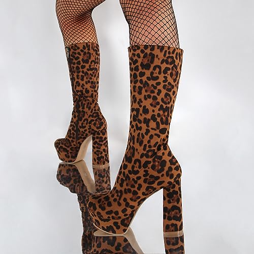 Bottes talon 12cm confortables grâce à la semelle plateforme épaisse
