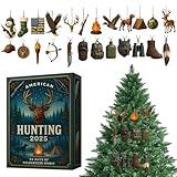 Gihioue Countdown Kalender | 2025 Jagd Advent 2D Heimdekoration - Jagdwerkzeuge Weihnachtskalender Schmuck | Für Kinder Jugendliche Erwachsene Schreibtisch Baum Fenster Büro Wohnzimmer