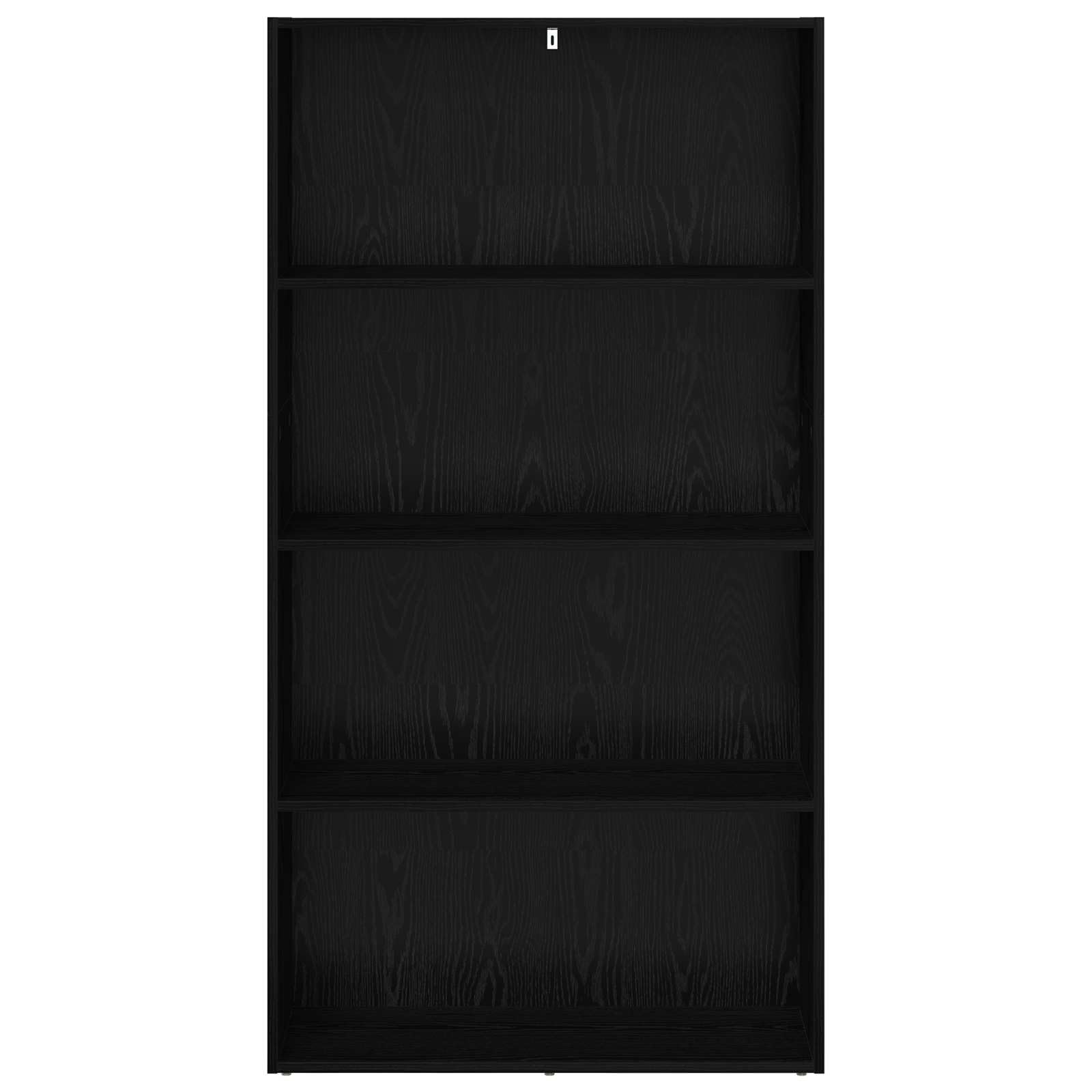 Libreria nera effetto rovere, 80 x 30 x 152 cm