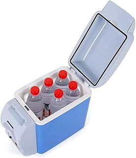 BAOZUPO Réfrigérateur de Voiture, Mini réfrigérateur 2 en 1 Refroidisseur et réchaud Compact Silencieux Personnel Portable 12 V 7,5 L 9 canettes Petit réfrigérateur avec 3 Porte-gobelets