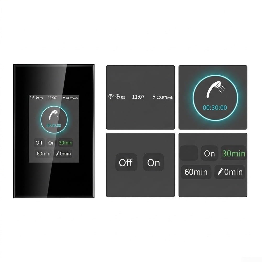 per interruttore Smart WiFi Caldaia 40A Controllo Vocale per(White US)