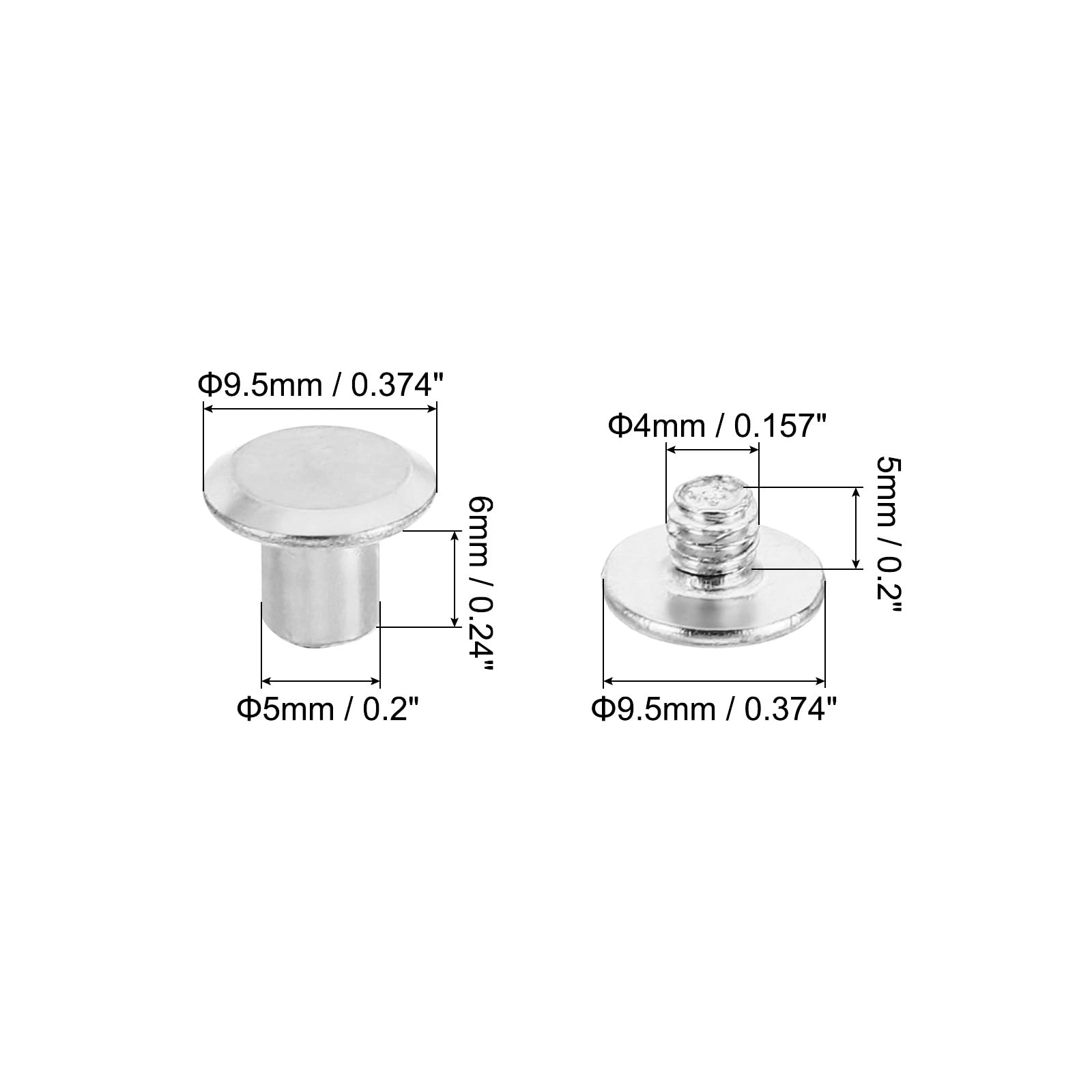PATIKIL M5x6mm Chicago Screws - Image 2