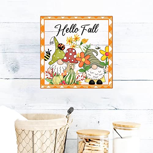 Plaque murale en bois Hello Fall de 35,6 cm aux finitions classiques - 7