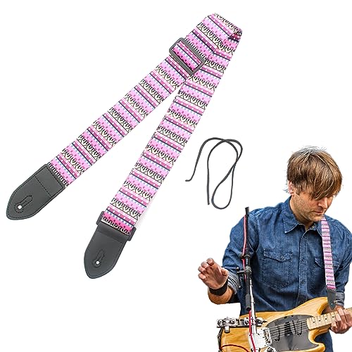 DDKY 1 Article 138 * 5CM Sangle de Guitare Sangle de Guitare avec extrémités en Cuir et Poche à médiators pour Guitare Basse - Les Beatles, Paul McCartney, John Lennon, RIngo Starr, George Harrison DDKY 1 Article 138 * 5CM Sangle de Guitare Sangle de Guitare avec extrémités en Cuir et Poche à médiators pour Guitare Basse