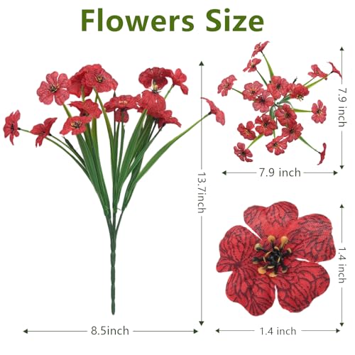 Image of 20 Bundles Artificial Flowers for Outdoor Spring Summer Decor - UV-Resistant Realistic Silk Daisy for Home Patio Garden Backyard Front Porch Decoration