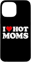 Vista 23 de Funda con texto en inglés "I Love Hot Moms Red Heart para iPhone 16