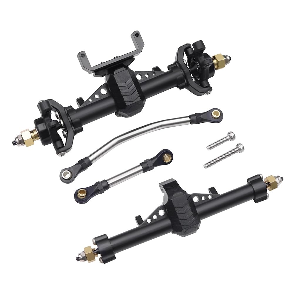 Buerjia For 1/24 Scale for Scx24 RC Car Metal Front Rear Straight Axle Upgrade Parts Accessories