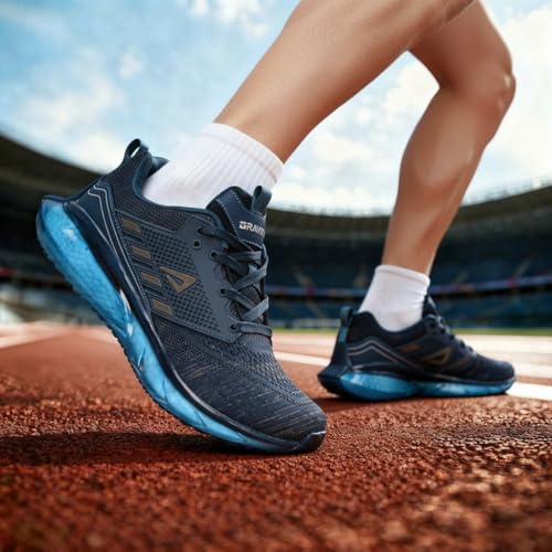 Image of Impakto Gravity Running Shoes for Men | Lightweight & Breathable Sports Shoes | Soft Cushioned Insole | Anti Skid EVA Sole | Laceup Shoes for Jogging, Walking, Gym & Casual Outings