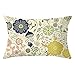 Juego de 1 Fundas de cojín con Estampado a Doble Cara Cuadradas Algodón de Lino 35x55cm Flores Simples X657 Funda de Almohada con Cremallera Invisible 14x22inch para Sofá Cama Hogar Coche