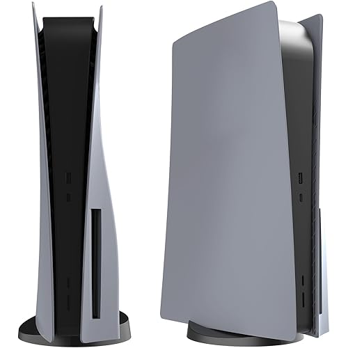 Disc Edition Face Plates Cover Skins Shell Panels for PS5 Console, Accessories for PlayStation 5 Protective Replacement Faceplates 30th Anniversary (Grey)