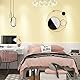 Livelynine Selbstklebende Tapete Pastell Gelb 40CMx5M Wand Tapeten Wohnzimmer Modern Hell Kinderzimmer Klebefolie Küche Sand Matt Bad Schrank Wasserdichte Möbelfolie Selbstklebend Tischplatte Cream