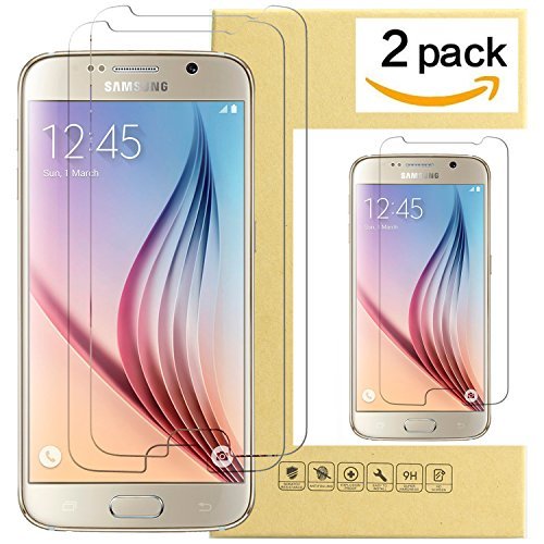 Galaxy S6 Tempered Glass Screen Protector,Ultra-Thin 0.33 mm Crystal Clear, 9H Hardness for Samsung Galaxy S6 and G9200