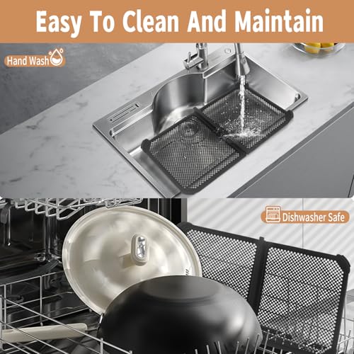 Ninja Air Fryer Accessories, Reusable Splash Guards Splatter Screen, Effective Grease Splash Guard, Suitable for Ninja Foodi AF500UK Drawer Style Air Fryer Oil Screen - Image 4