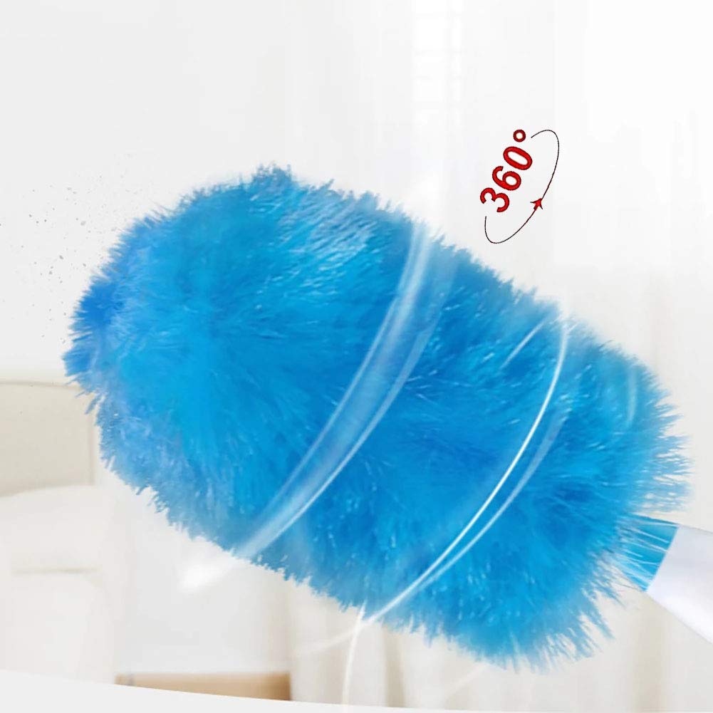 Spolverino Elettrico Rotante, 360°rauotabile, Pulizia Portatile, Ricaricabile (Blu)