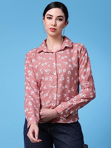 Image of OOMPH! Women's Cotton Regular Fit Floral Button Down Shirt