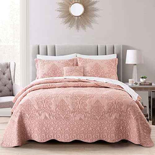 BYTIDE Quilt Bedspread Oversized King 4 Piece Bedding Set 120