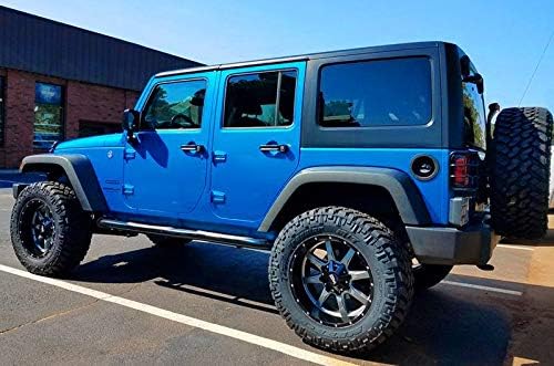 Miniatura 5 de MO970 17 x 8 pulgadas, patrón de pernos 6 x 1355.5, compensación 0, labio negro brillante con centro gris brillante, juego de 1