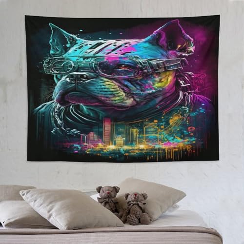 Tenture pour chambre à coucher et dortoir avec motif chien PAZZK
