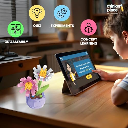 Image of 8-in-1 Flowers Galsang Flower (100 Pieces) | Learn About Plant Kingdom | Building Block Set for Kids Age 6+ | STEM Educational Toy | Build, Collect & Create Flower Pen Stand