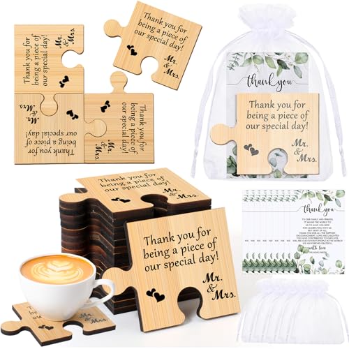 Uiifan 48 Sets Wedding Favors for Guests, Wedding Coaster Gifts,