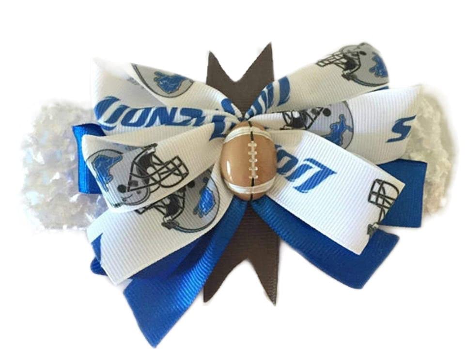 Image of Lions Baby Girl Boutique Bow Crocheted Headband