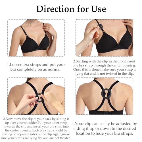 28 PCS Bra Strap Clips Bra Clips for Back, Anti-Slip Bra Straps Holder Adjustable Non Slip Bra Straps Clips4