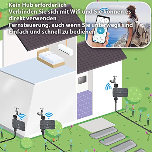 Smart Ball-Wasserventil Mit App-Steuerung - WiFi Bewässerungsventil Mit 4 Timer-Modi