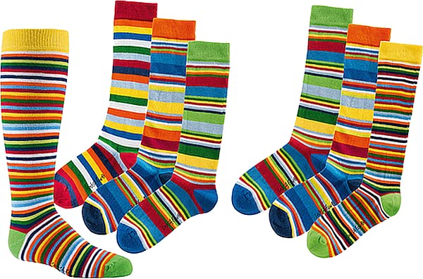 WOWERAT Computer-Kinder-Kniestrümpfe „Gute Laune Ringel“,...