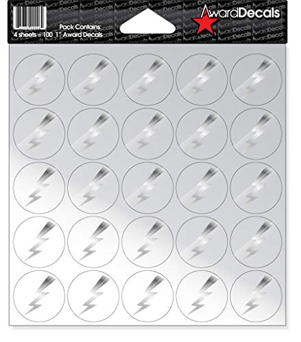 Lightning Bolt Decals transparents : décors d'éclair argenté haut de gamme - 2