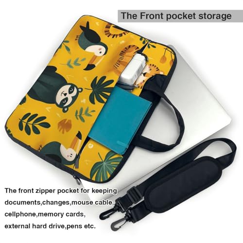 Cute Sloths Toucans Tigers Maletín para Laptop 15.6" miniatura 6