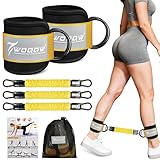 Ankle Resistance Bands with Cuffs, Ankle Bands for Working Out, Ankle Resistance Band for Leg, Glutes Workout Equipment, Booty Workout Equipment for Kickbacks Hip Fitness Training