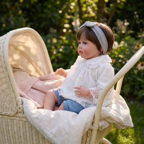 Muñeca Reborn bebé de 24 pulgadas suave para niños miniatura 3