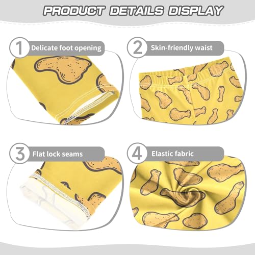 Chicken Legs Girls Leggings Athletic Pants Tights Stretch Bottom3