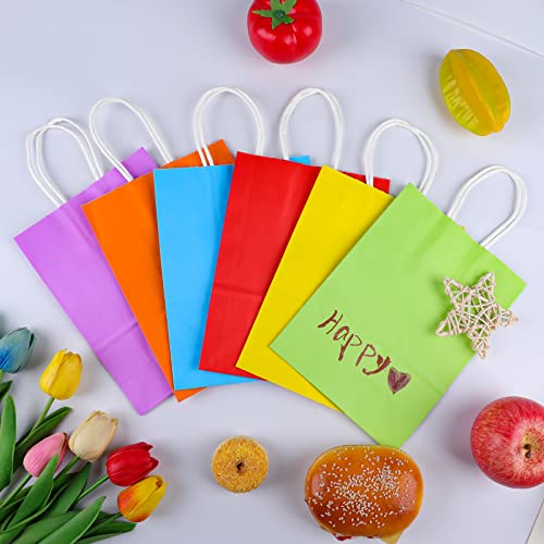 Image of XPCARE 200Pcs Paper Gift Bags 6.3x3.15x8.66'' Kraft Paper Party Favor Bags
