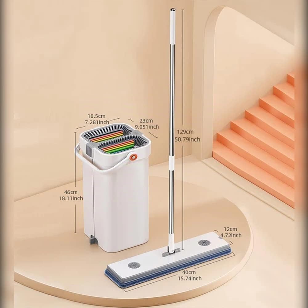 JOYBOS Handmopp mit Abtropffläche und Mikrofaser-Pads