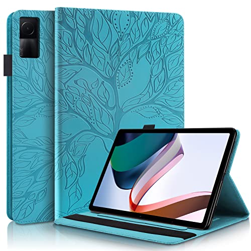 Succtopy Coque Xiaomi Redmi Pad 10.61 Pouces 2022,PU Cuir Cover Tablette Housse de Protection Xiaomi Redmi Pad 10.61,Porte-Crayons Portefeuille Tablet Étui pour Xiaomi Redmi Pad 10.61 2022,Bleu