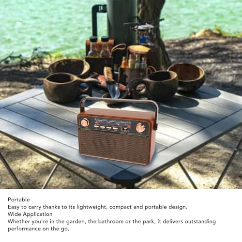 Radio portátil 4 en 1 AM FM con Bluetooth y batería recargable miniatura 4