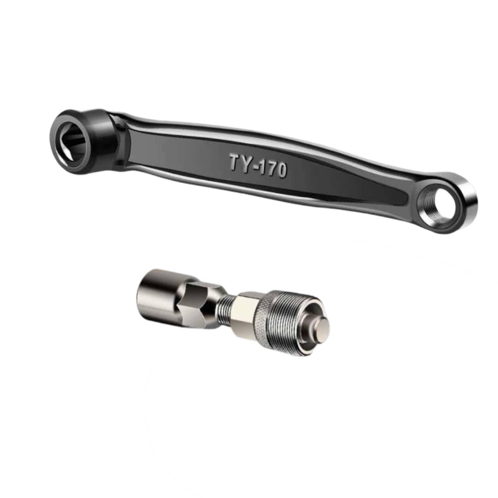 Baoblaze Crank Arm Square Hole Cycle Crankset Crank Arm Set High Strength Carbon Steel Reliable Suitable for Commuting Road, Left Crank + Crank Puller, 170mm Axle Distance