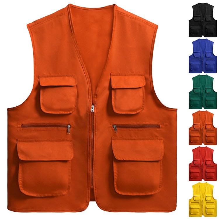 Cambkatl Men's Lightweight Fishing Vest Casual Outdoor Safari Travel Cargo Jacket Waistcoat with Multi Pockets2