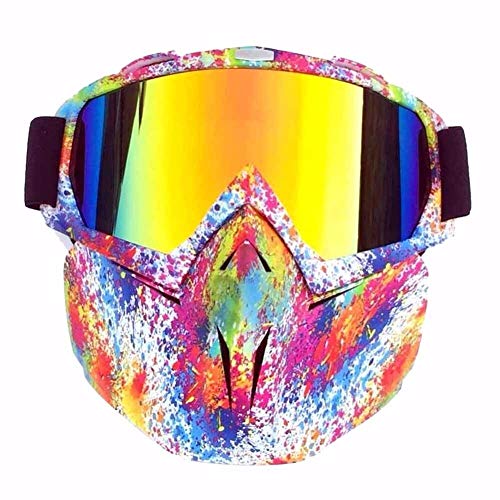 FGGTMO Gafas de esquí de Nieve, Anti-Niebla sobre los vidrios los anteojos del Snowboard, a Prueba de Viento de Doble Lente Gafas, for el esquí, Patinaje, motocrós, Deporte al Aire Libre (Color : D)